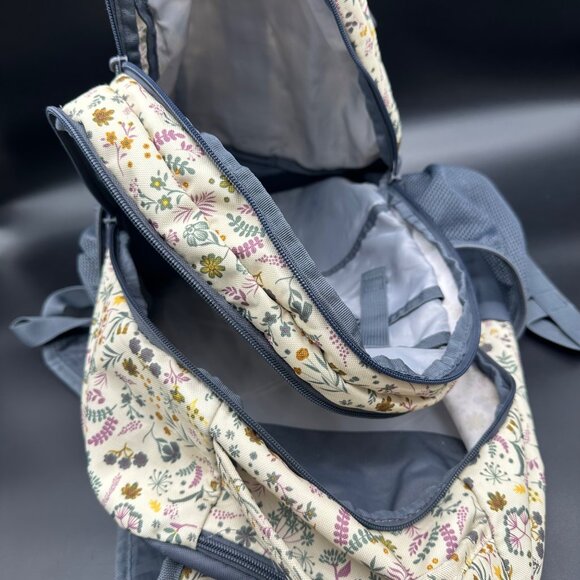 Adidas Stratton III Backpack Woodland Floral Cream Gray Multiple Pockets - Picture 8 of 15